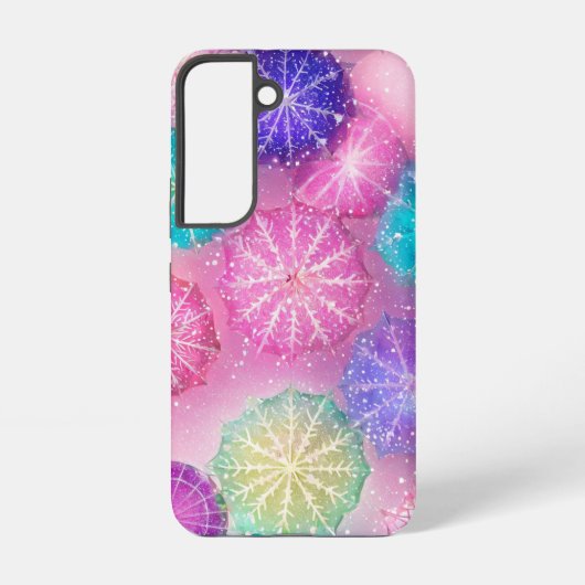 Sparkling Pastel Snowflake Samsung Galaxyケース (裏面)