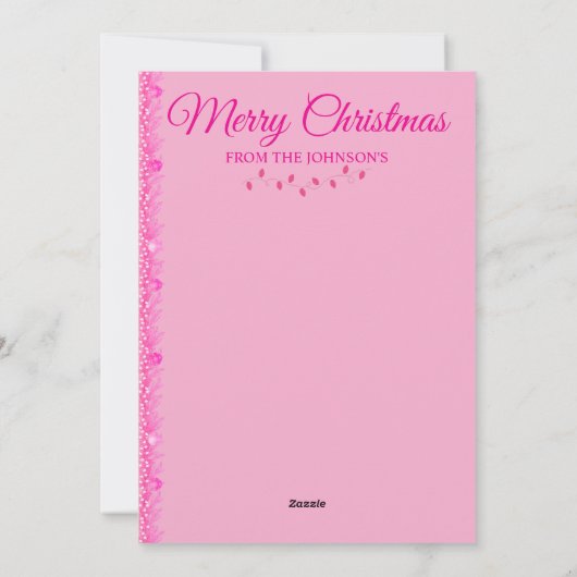 Sparkling Pink Christmas Card シーズンカード (裏面)