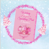 Sparkling Pink Christmas Card シーズンカード
