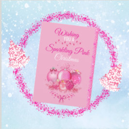 Sparkling Pink Christmas Card シーズンカード