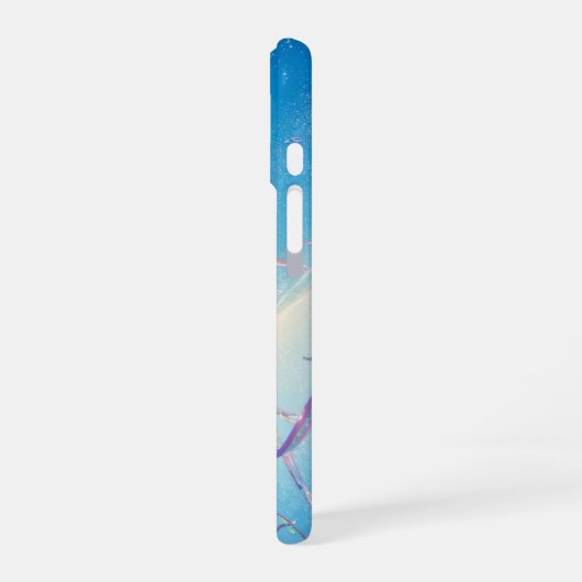 Sparkling Rainbow Ribbons Phone Case iPhone 16ケース (左側面)