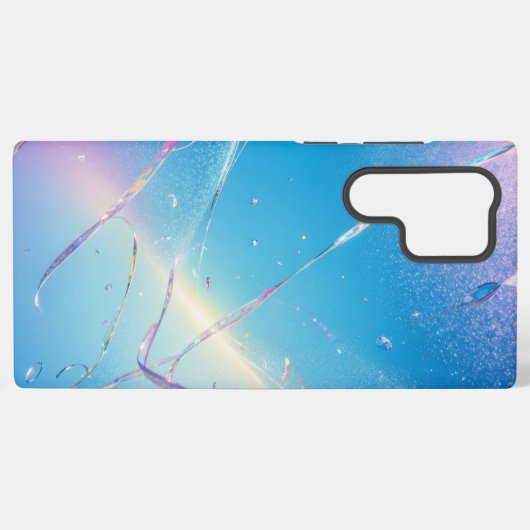 Sparkling Rainbow Ribbons Phone Case Samsung Galaxyケース (裏面横)