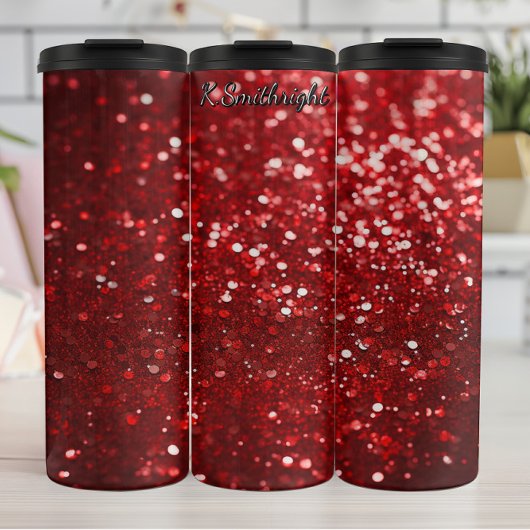 Sparkling Red Christmas Glitter タンブラー