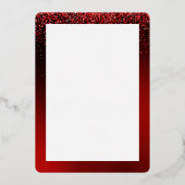 Sparkling Red Real Foil Thank You Card 箔シーズンカード (裏面)