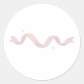 Sparkling ribbon divider ラウンドシール (正面)