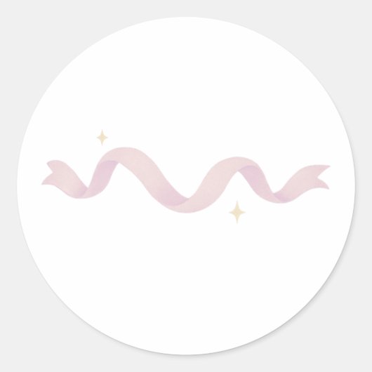 Sparkling ribbon divider ラウンドシール (正面)