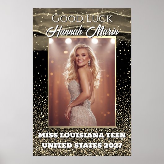 Sparkling Sand Customized Pageant Door Banner ポスター (正面)