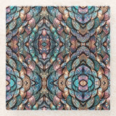 Sparkling Scales ガラスコースター (正面)