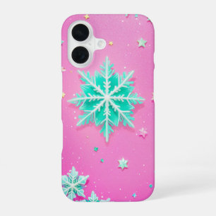 Sparkling Snowflake and Stardust Phone Case iPhone 16ケース