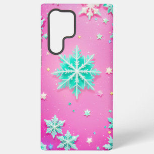 Sparkling Snowflake and Stardust Phone Case Samsung Galaxy S22 Ultraケース