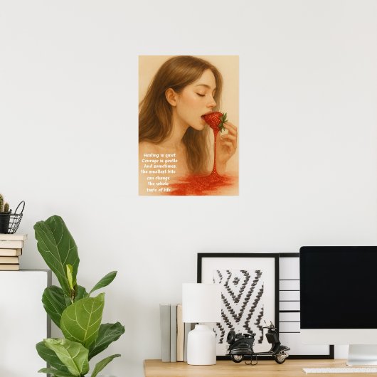 Sparkling Strawberry Art ポスター (ホームオフィス)