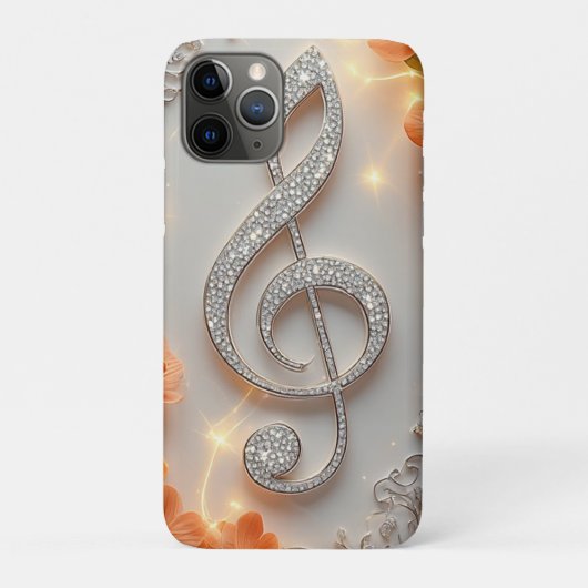 💎 Sparkling Treble Clef Elegance Diamond Music✨  Case-Mate iPhoneケース (裏)