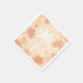 Sparkling Tropical Palm Tree Silhouette スタンダードカクテルナプキン (角)