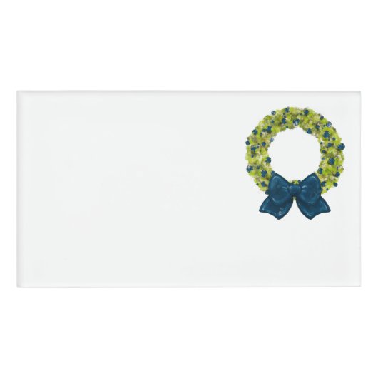 Sparkling Wreath - Multiple Color Options 名札 (正面)