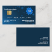 Sparklyクレジットカード青い名刺 名刺 (正面/裏面)