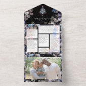 Sparkly家族の写真とニュースレターのホリデーカード オールインワン招待状 (内側)