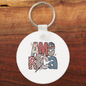 Sparkly America 4th Of 7月アメリカ独立D キーホルダー (正面)