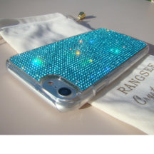 Sparkly Aqua Blue Crystal iPhone 7/8ケ澄んース