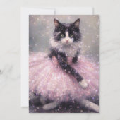 Sparkly Ballerina Cat in Pink Tutu                 招待状 (裏面)