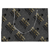 Sparkly Black Gift Bag ラージペーパーバッグ (正面)