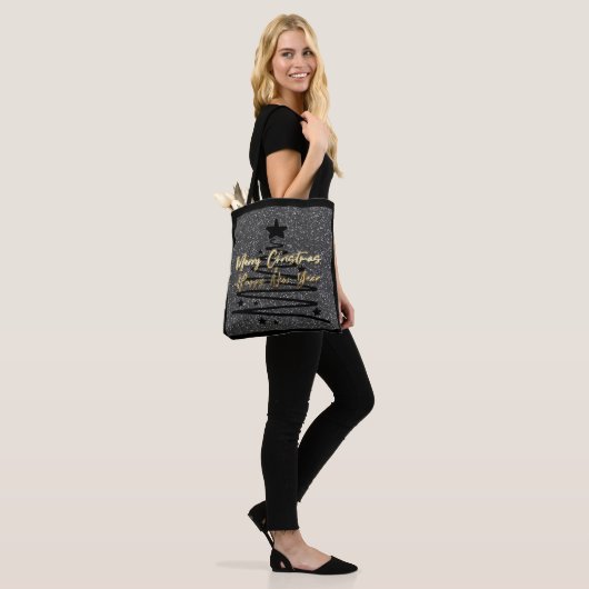 Sparkly Black Tote トートバッグ (モデル)