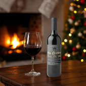 Sparkly Black Wine Label Set ワインラベル