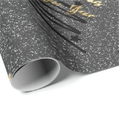 Sparkly Black Wrapping Paper ラッピングペーパー (ロールコーナー)