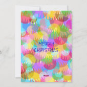 Sparkly Colorful Simple Christmas Dinner Party  招待状 (裏面)