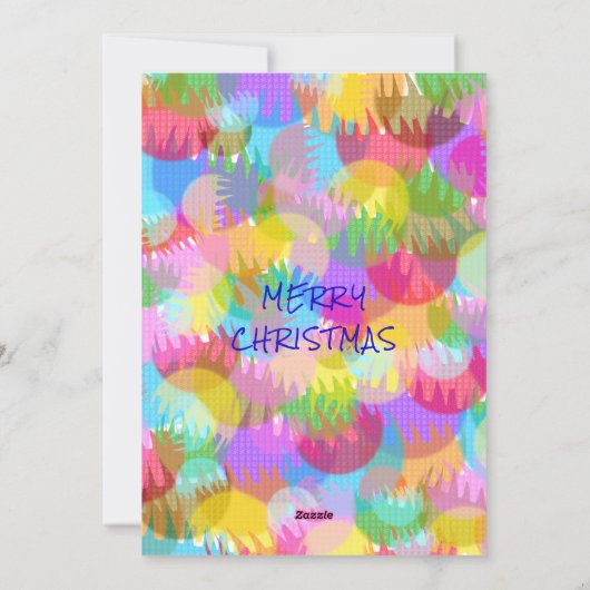 Sparkly Colorful Simple Christmas Dinner Party  招待状 (裏面)