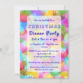 Sparkly Colorful Simple Christmas Dinner Party  招待状 (正面)
