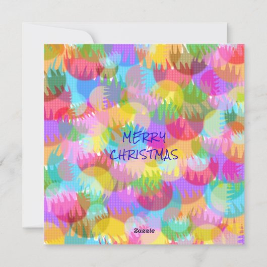 Sparkly Colorful Simple Christmas Dinner Party 招待状 (裏面)