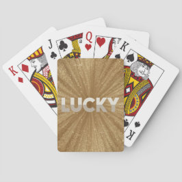Sparkly Gold Glitter Lucky Card Deck トランプ