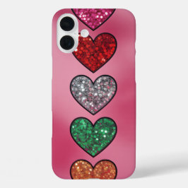 Sparkly Heart Love Case iPhone 16 Plusケース