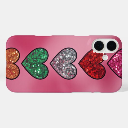 Sparkly Heart Love Case Case-Mate iPhoneケース (裏面 (横))