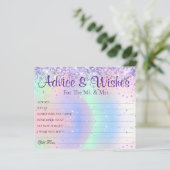 Sparkly Holographicの結婚アドバイスウィッシュカード (スタンド正面)