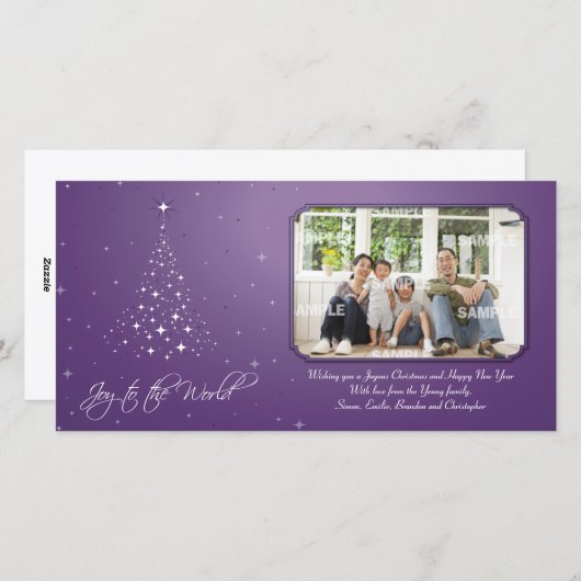 Sparkly Joyフォトカード シーズンカード (正面/裏面)