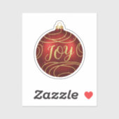 Sparkly JOY Christmas Ornament Holiday Message シール (シート)