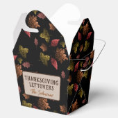 Sparkly leaves Thanksgiving leftovers Custom text フェイバーボックス (オープン)