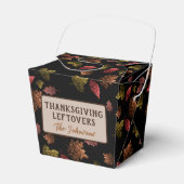 Sparkly leaves Thanksgiving leftovers Custom text フェイバーボックス (正面サイド)