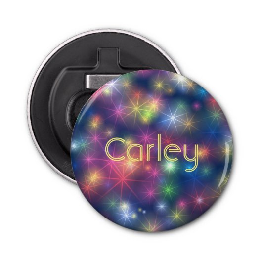 Sparkly Lights Colorful Cosmic Personalised 栓抜き (正面)