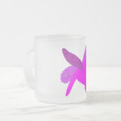 Sparkly magenta unicorn glitter pegasus フロストグラスマグカップ (正面左)
