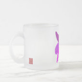 Sparkly magenta unicorn glitter pegasus フロストグラスマグカップ (左)