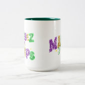 Sparkly Mardi Gras Design Ceramic Mug ツートーンマグカップ (中央)