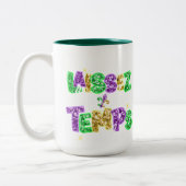 Sparkly Mardi Gras Design Ceramic Mug ツートーンマグカップ (左)