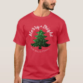 Sparkly Merry bright Christmas tree Custom name  Tシャツ (正面)