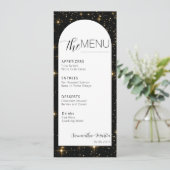 Sparkly Nightミニマル文字スクリプ結婚トのメニュー メニュー (スタンド正面)