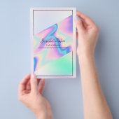 Sparkly Pastelメイクアップアーティストホログラフィックグラディエント チラシ (ハンドル)