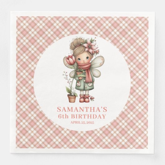 Sparkly Pastel Fairy Floral 5th Birthday Party   (正面)