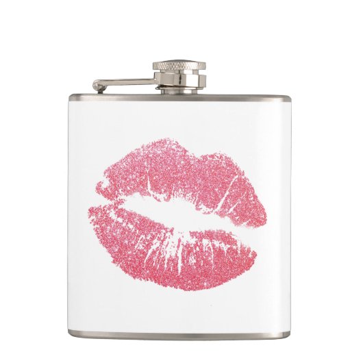 Sparkly Pink Lips フラスク (正面)
