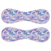 Sparkly rainbow and unicorns on clouds ソフトボール (パネル)